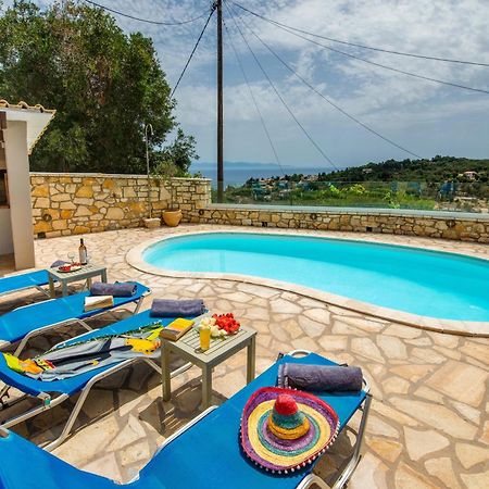 Loggos Seaview Cottage With Private Pool By Konnect Longós Eksteriør bilde