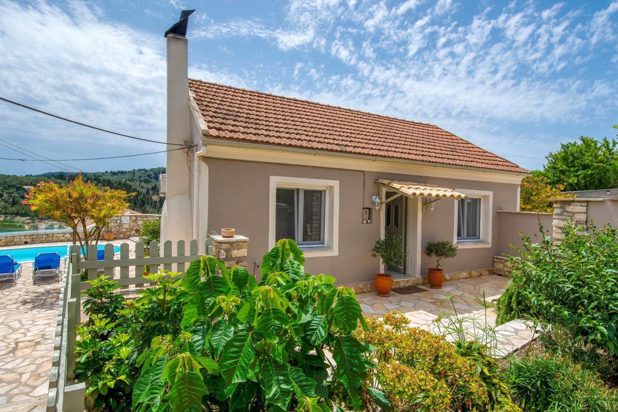 Loggos Seaview Cottage With Private Pool By Konnect Longós Eksteriør bilde